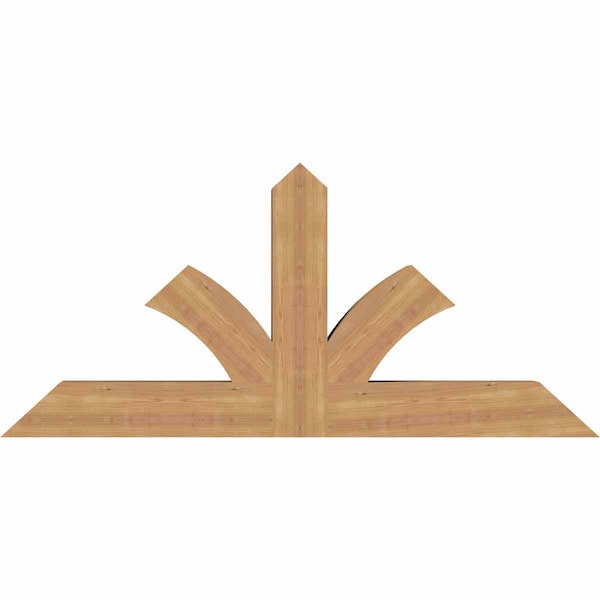 Ekena Millwork Richland Timber Gable Bracket, Western Red Cedar, 60"W x 27"H x 5 1/2"D x 5 1/2"F, 11/12 Pitch GBW060X27X0606RIC00SWR - main